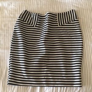 Stripes black and white skirt